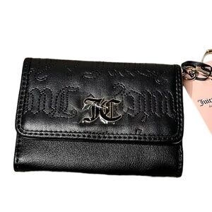 NWT Juicy Couture Pink League Double Sided Trifold Wallet - Liquorice Black